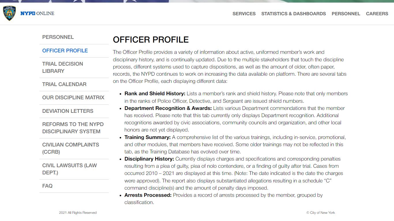 NYPD ONLINE